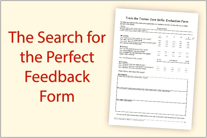 Free Generic Template Of Workshop Evaluation Form