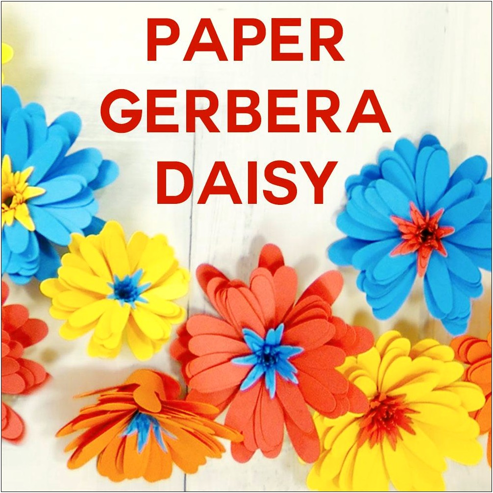 Free Gerbera Daisy Paper Flower Template