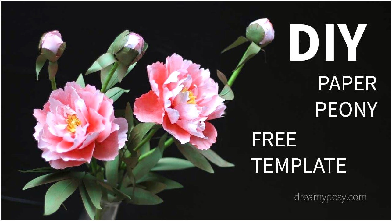 Free Giant Peony Paper Flower Templates