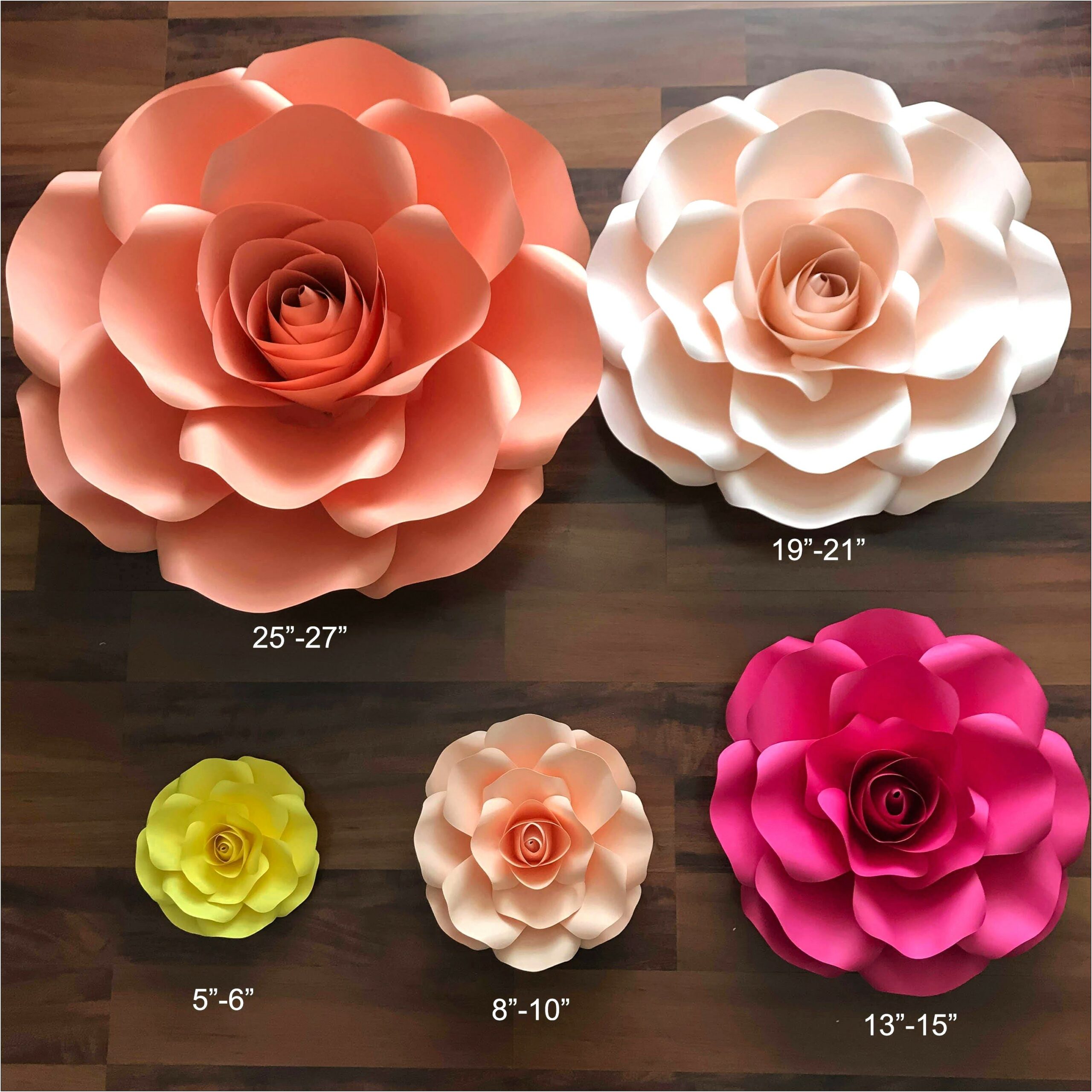 Free Giant Rose Paper Flower Template