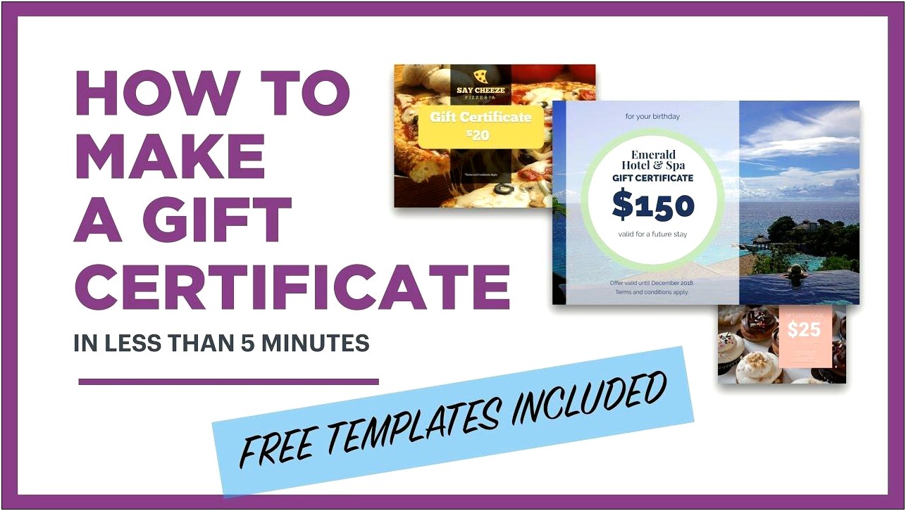 Free Gift Certificate Template For Birthday