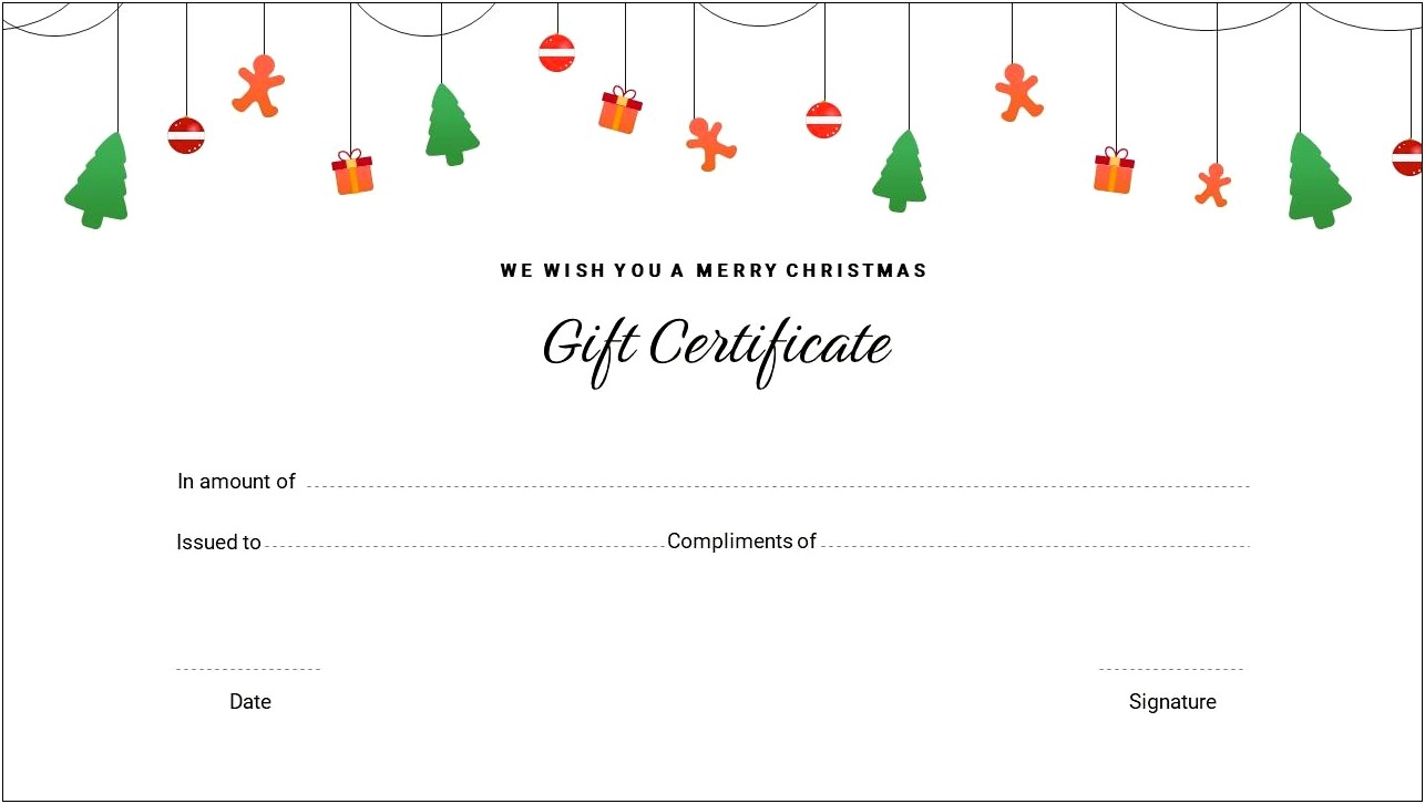 Free Gift Certificate Template Google Docs