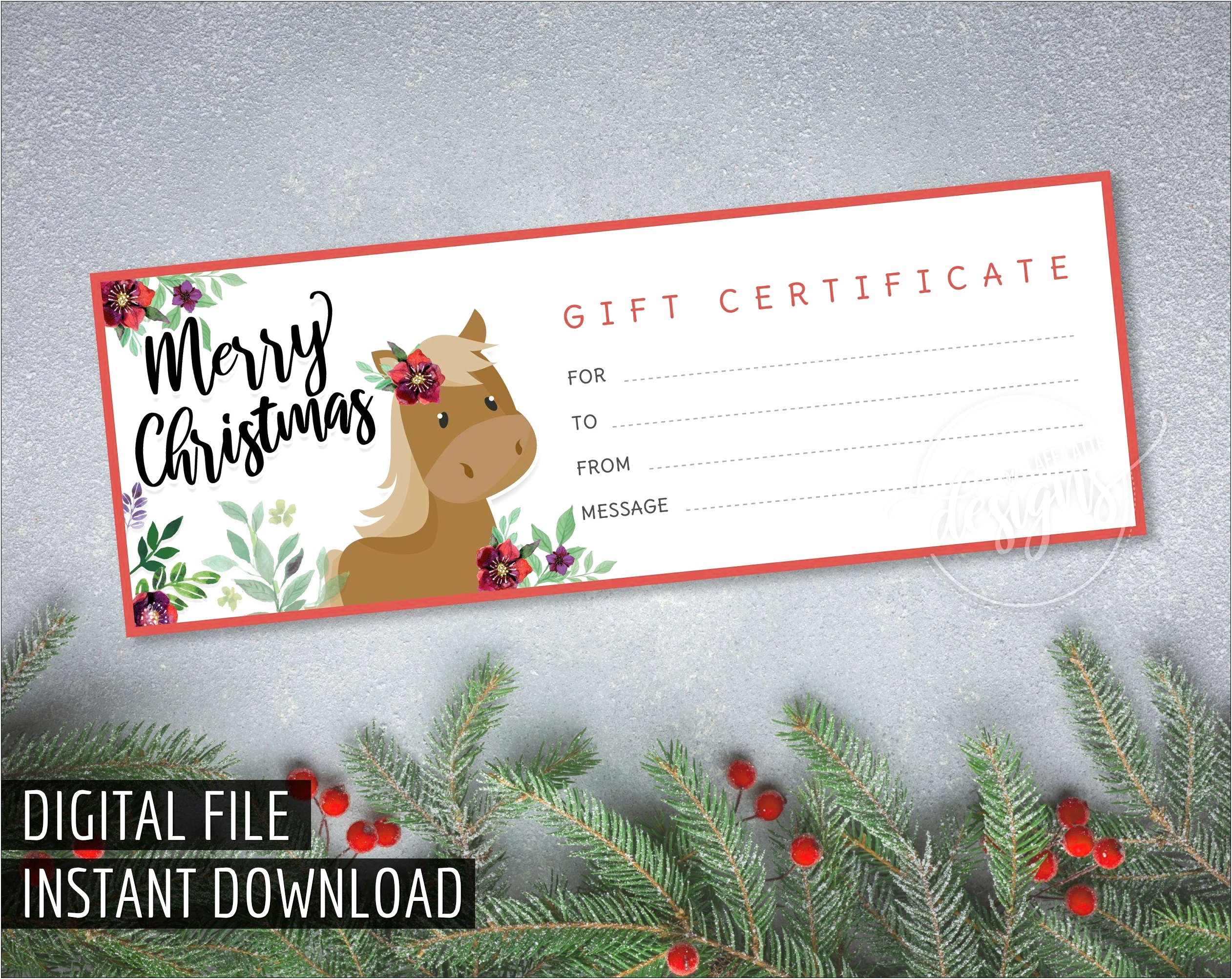 Free Gift Certificate Templates For Horseback Riding Lessons