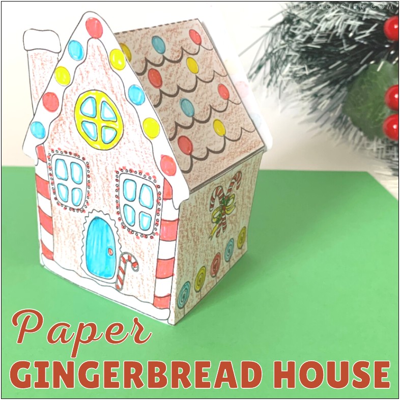 Free Gingerbread House Template To Print