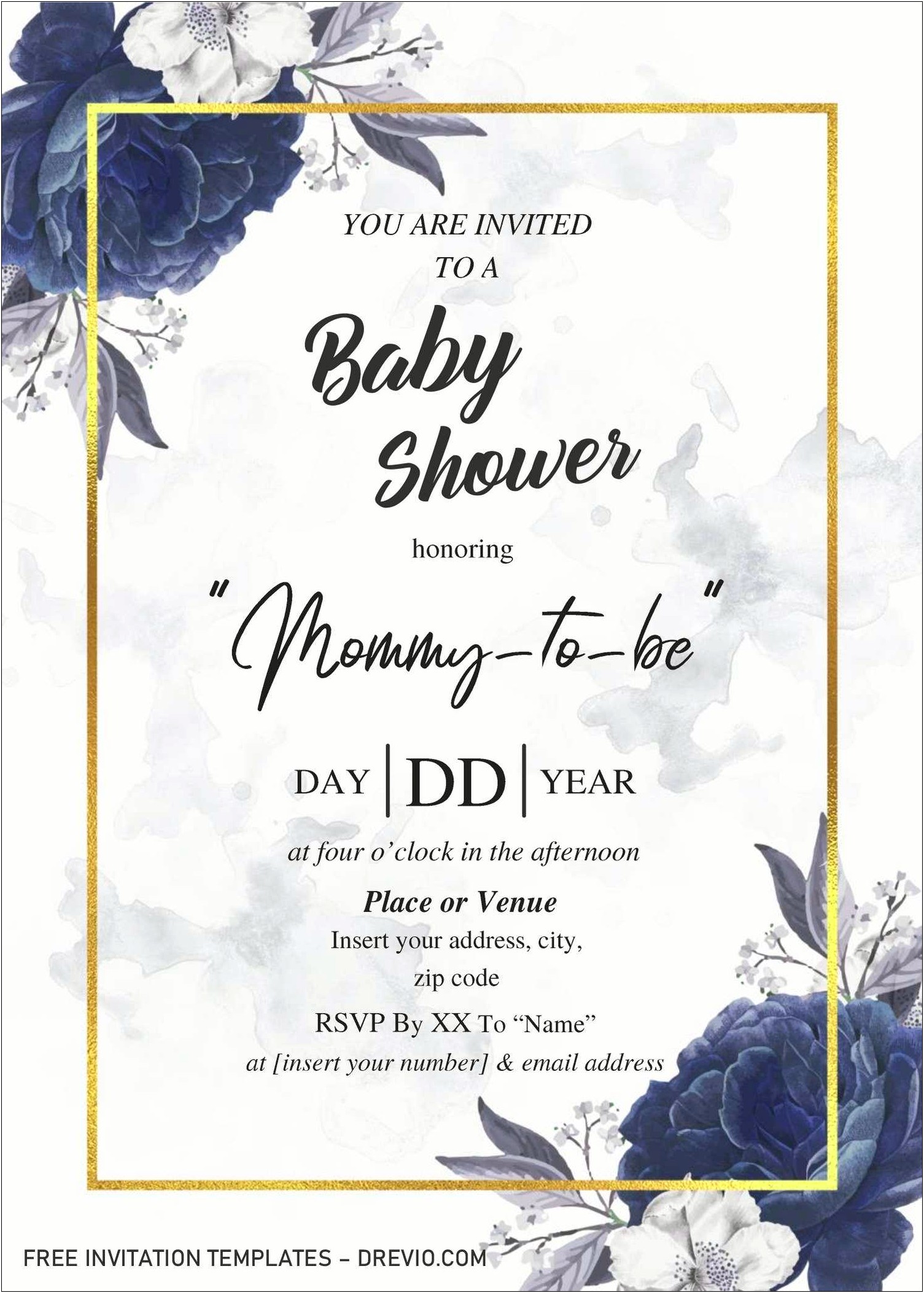 Free Girl Baby Shower Invitation Templates For Word