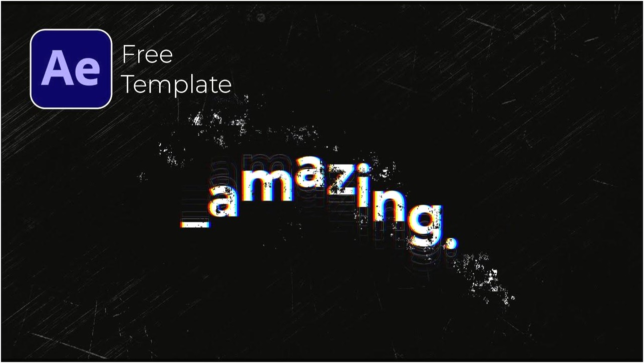 Free Glitch After Effects Intro Template