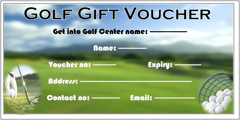 Free Golf Gift Certificate Template Ms Word