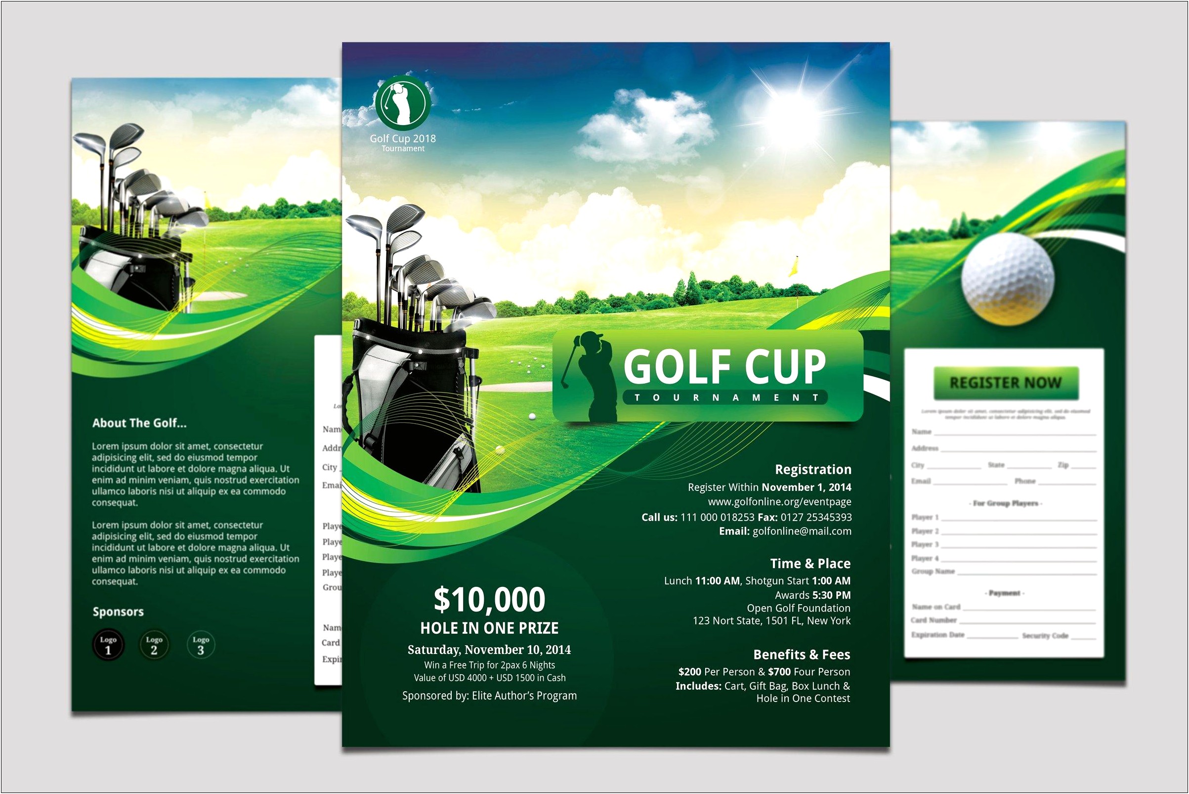 Free Golf Tournament Registration Form Template
