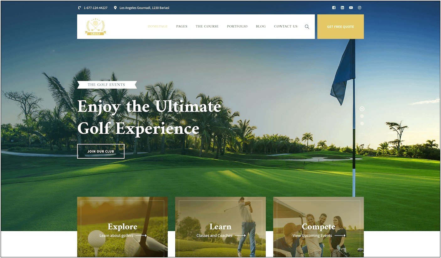 Free Golf Web Templates For Mac