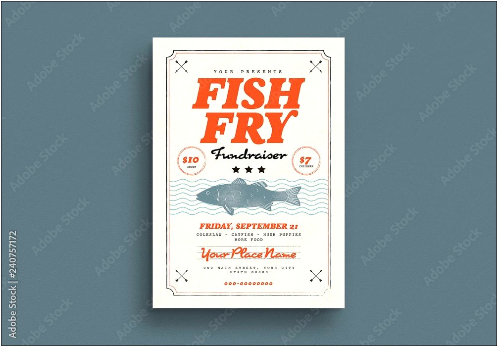 Free Good Friday Fish Fry Flyer Template