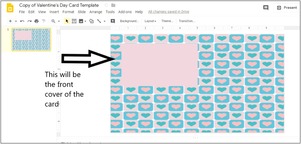 Free Google Docs Valentines Day Card Template