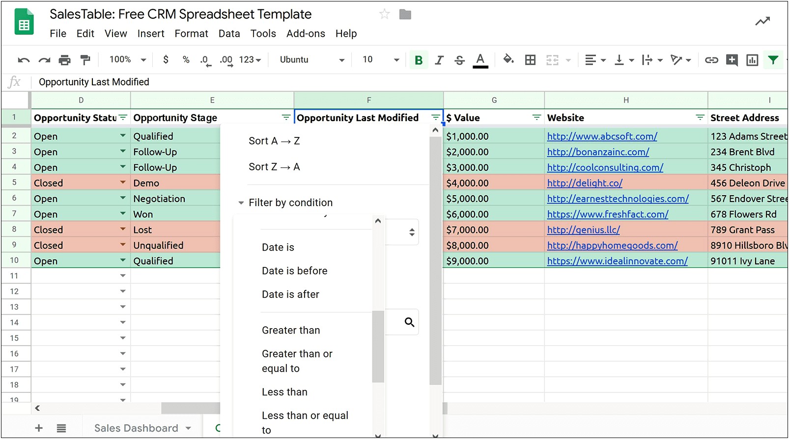Free Google Sheet Templates For Ordering
