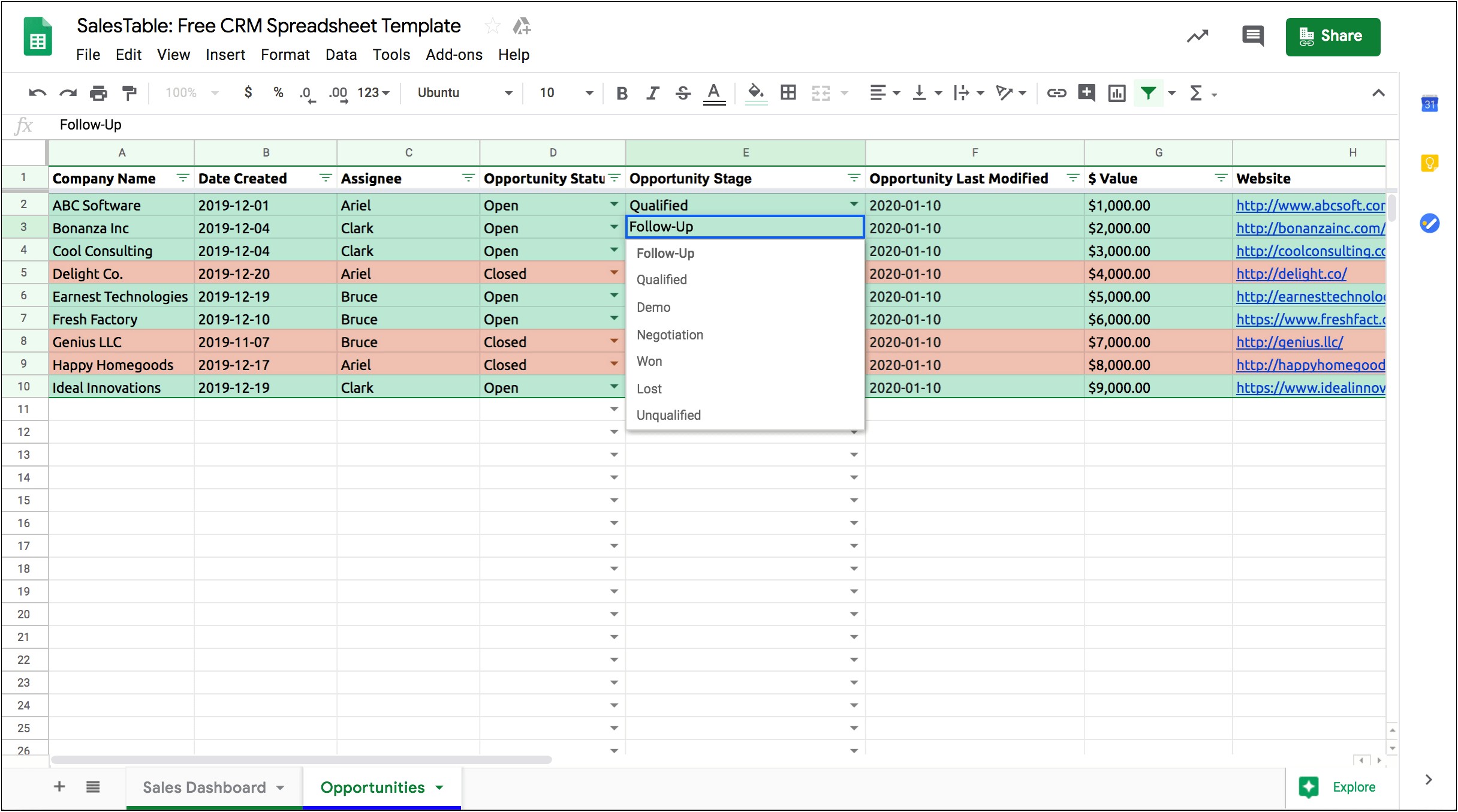 Free Google Sheets Templates For Real Estate