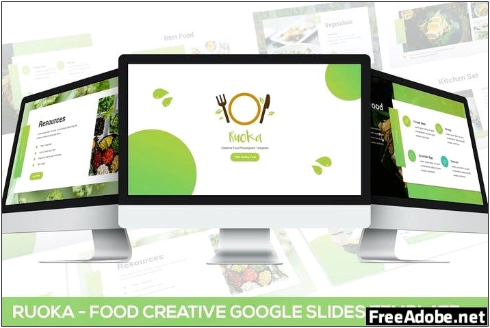 Free Google Slide Template Using Food