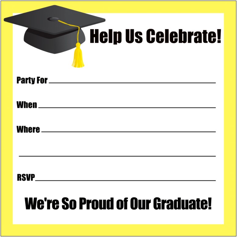Free Graduation Announcements Templates For Word