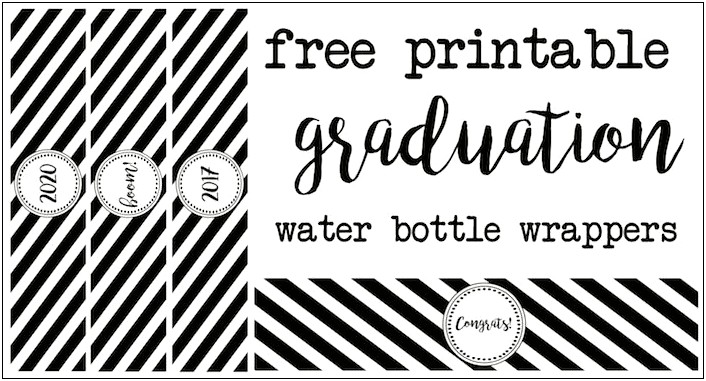 Free Graduation Water Bottle Label Template Word