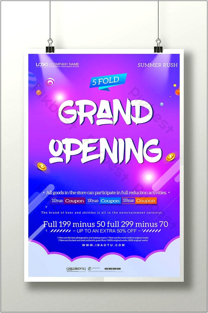 Free Grand Opening Promotion Flyer Template