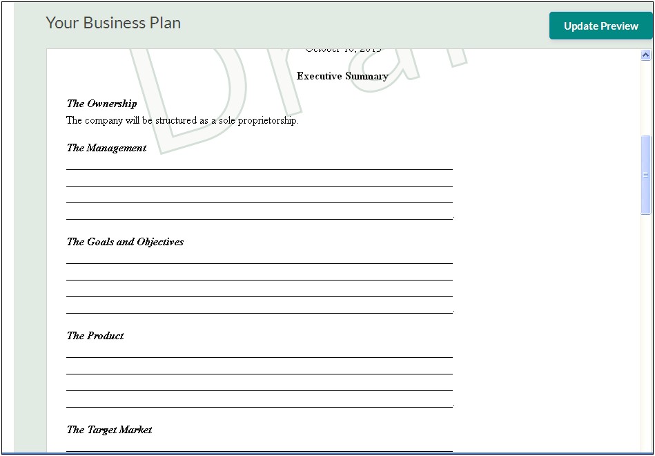 Free Greeting Card Business Plan Template