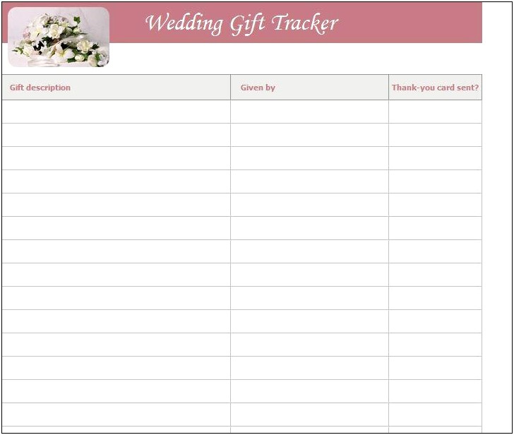 Free Guest List Template For Wedding