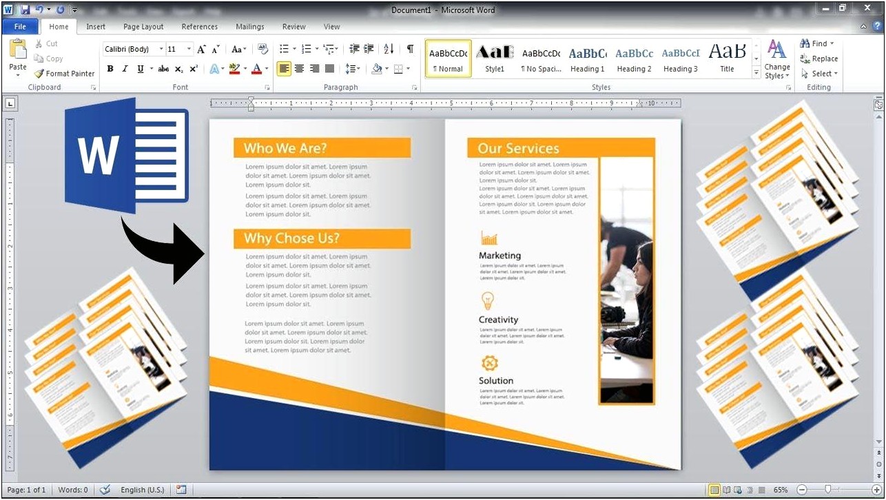 Free Half Fold Brochure Template Microsoft Word