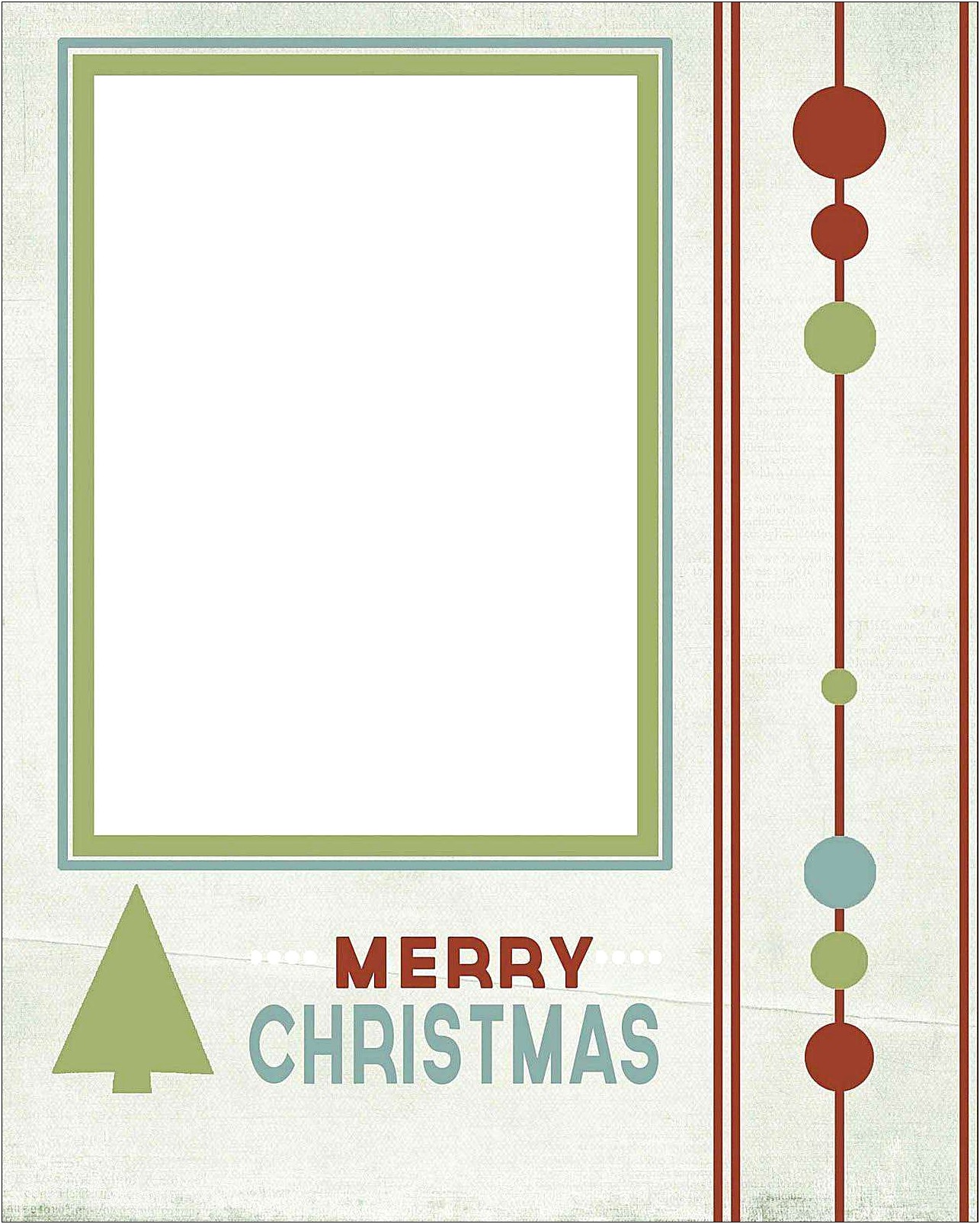 Free Half Fold Christmas Card Templates