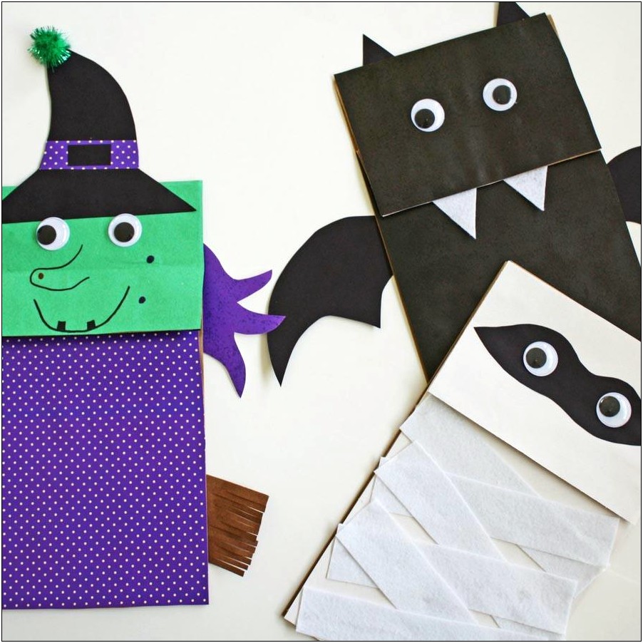 Free Halloween Paper Bag Puppet Templates