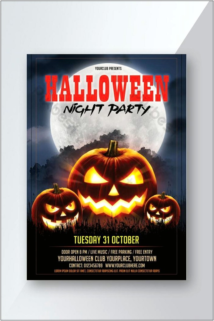 Free Halloween Party Flyer Template Download
