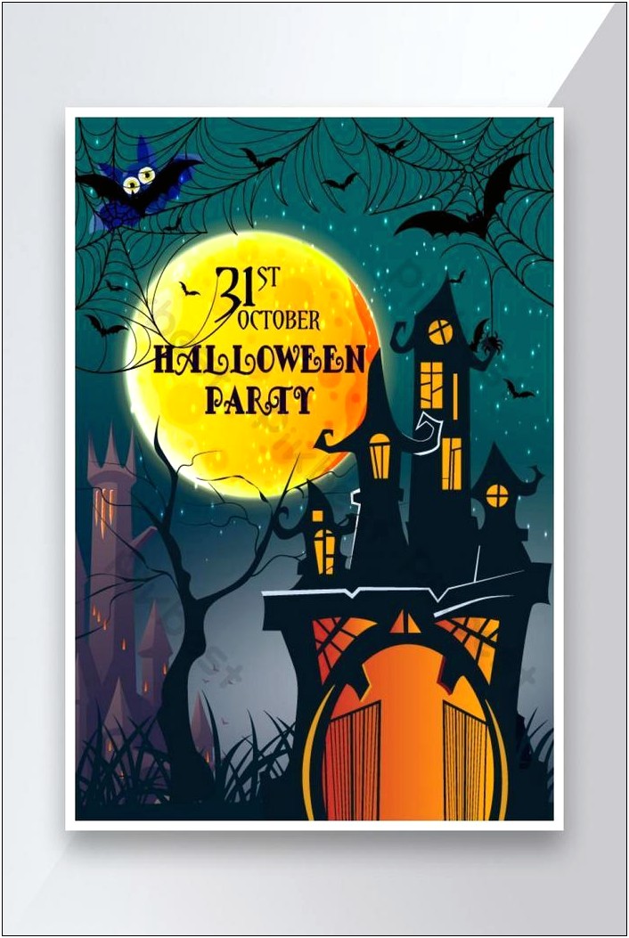 Free Halloween Party Invitation Flyer Template