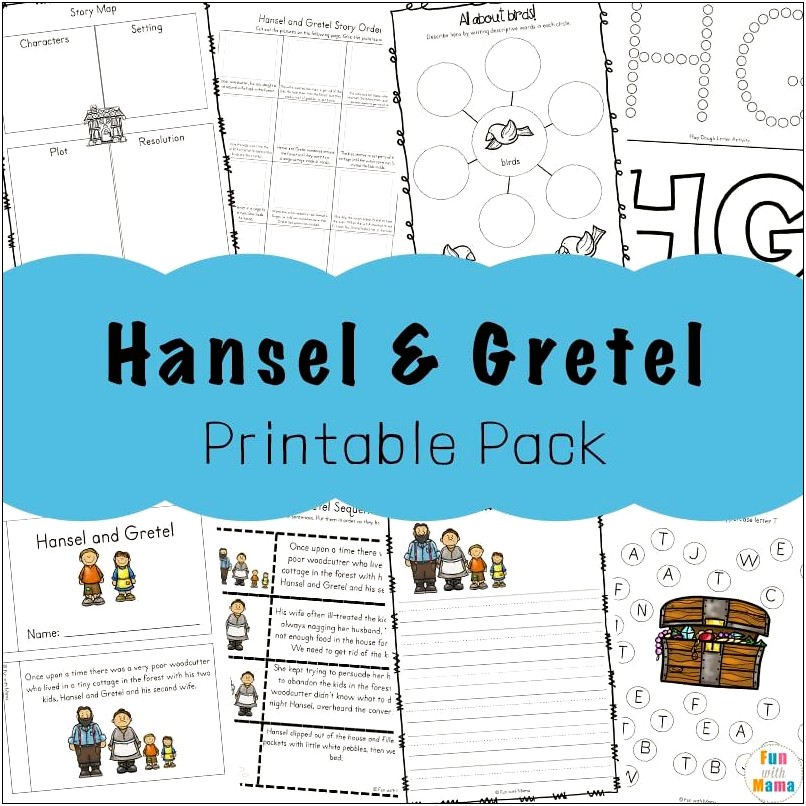 Free Hansel And Gretel Stick Puppet Templates