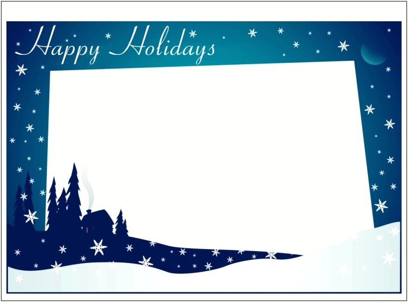 Free Happy Holiday Greeting Card Template