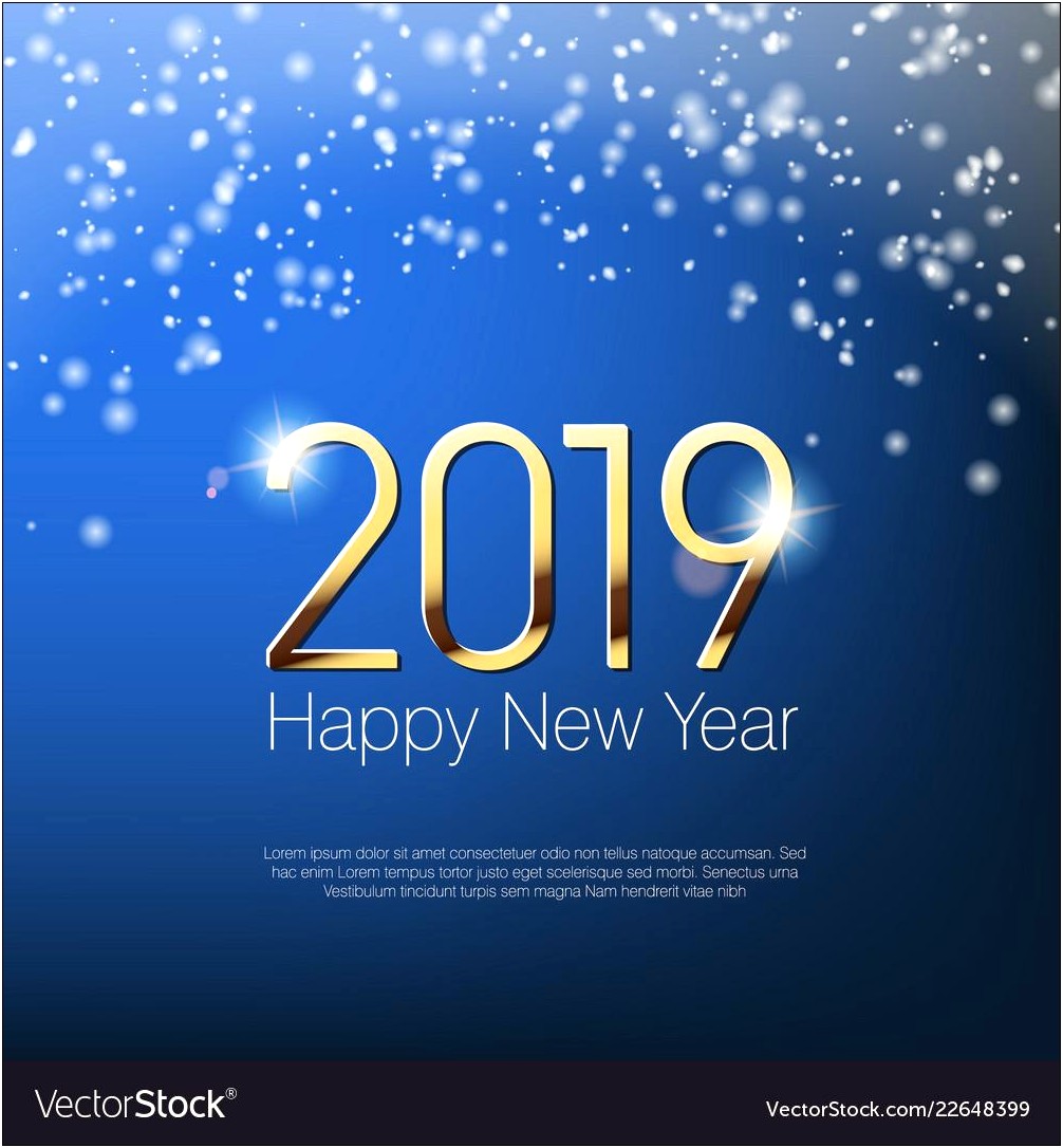 Free Happy New Year 2019 Card Templates