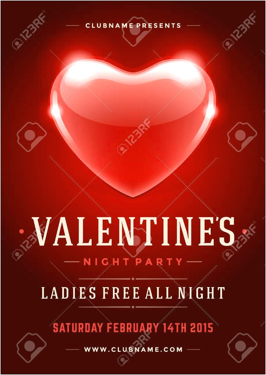 Free Happy Valentine Dinner Flyer Template