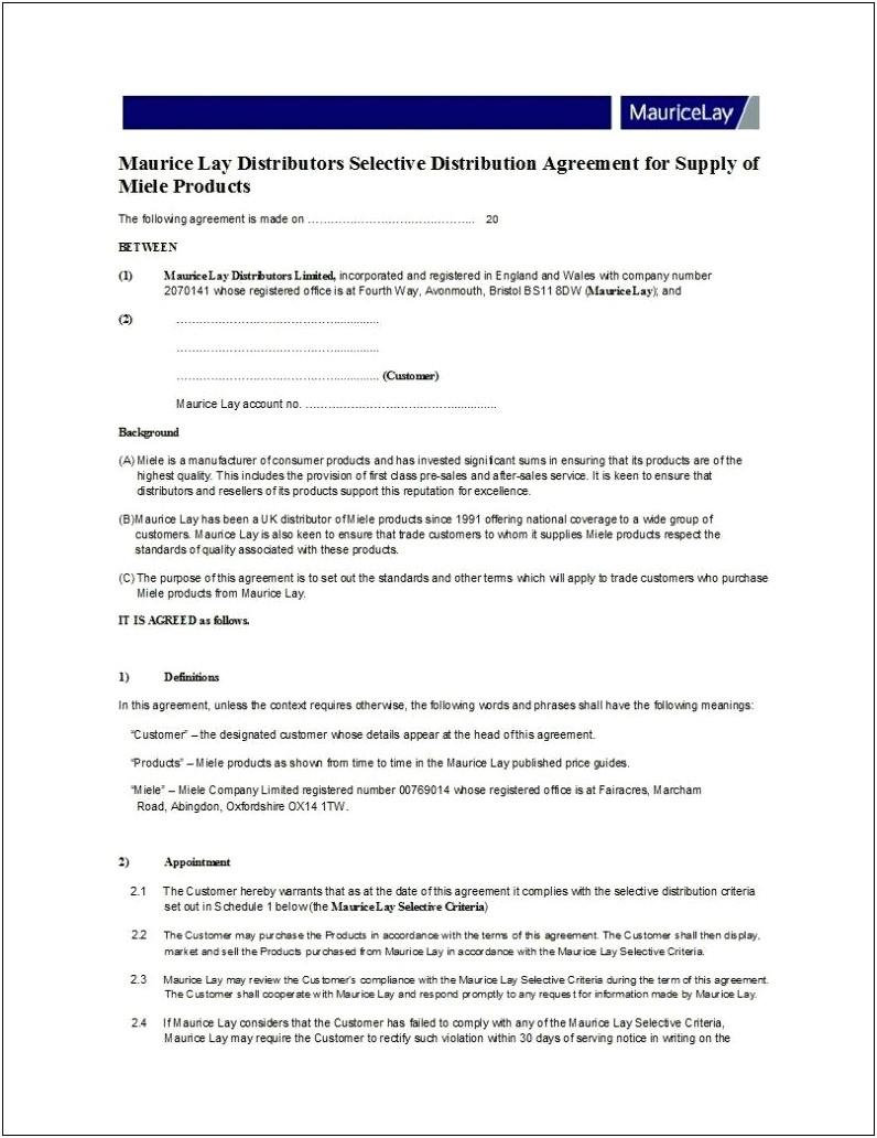 Free Heads Of Agreement Template Uk