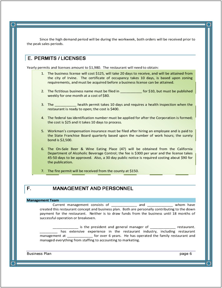 Free Health Care Business Plan Template