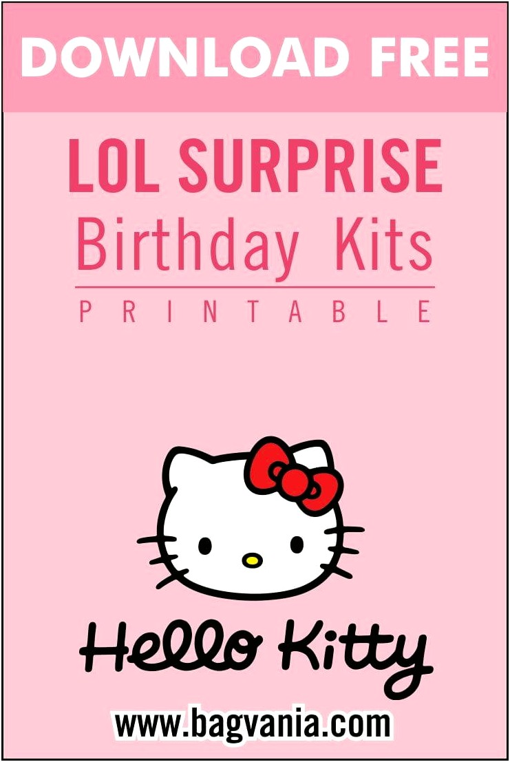 Free Hello Kitty Party Invitation Templates