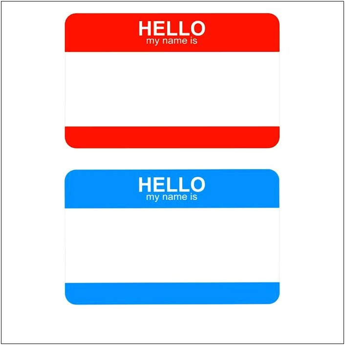 Free Hello My Name Is Sticker Template