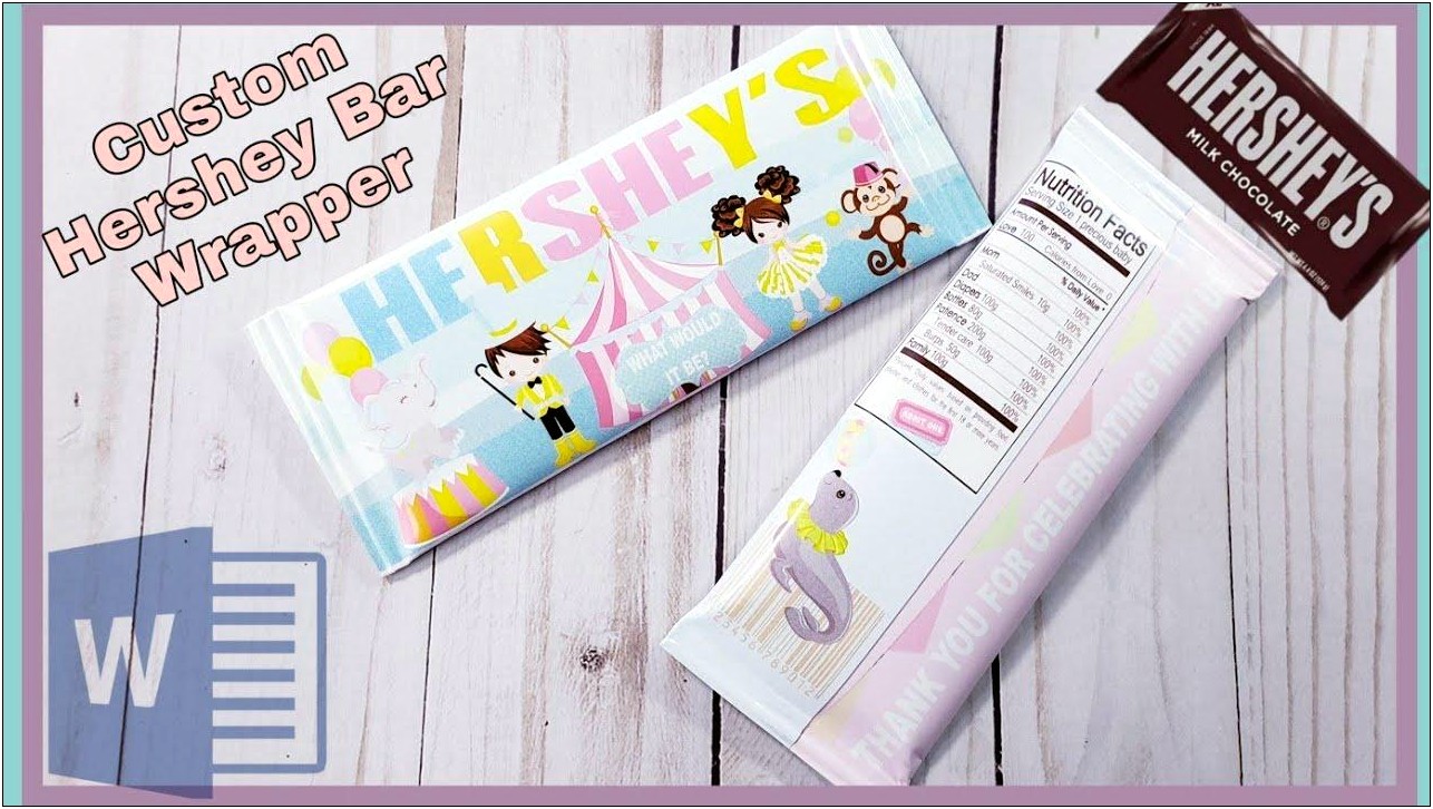 Free Hershey Chocolate Bar Wrapper Template
