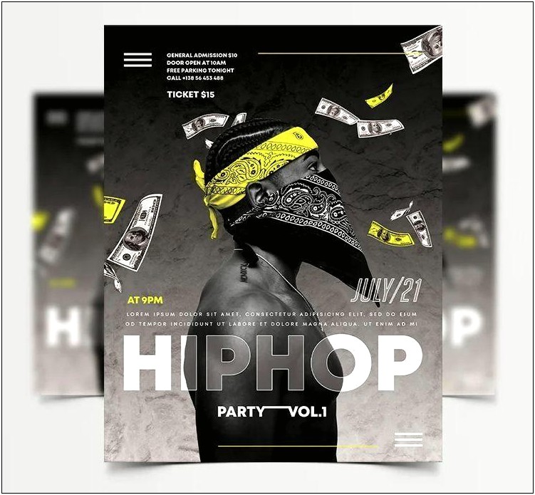 Free Hip Hop Party Flyer Psd Templates
