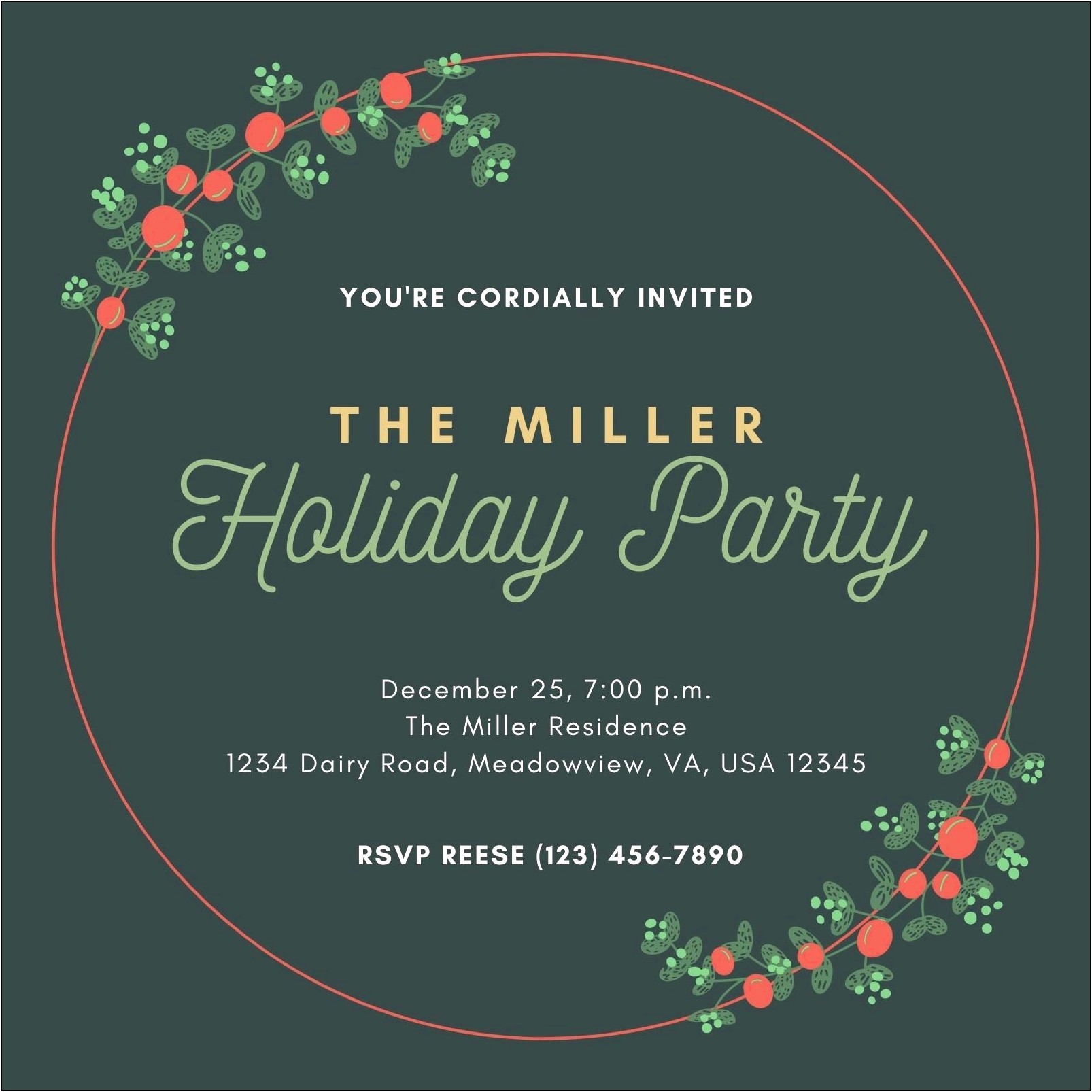 Free Holiday Office Party Invitation Templates Word