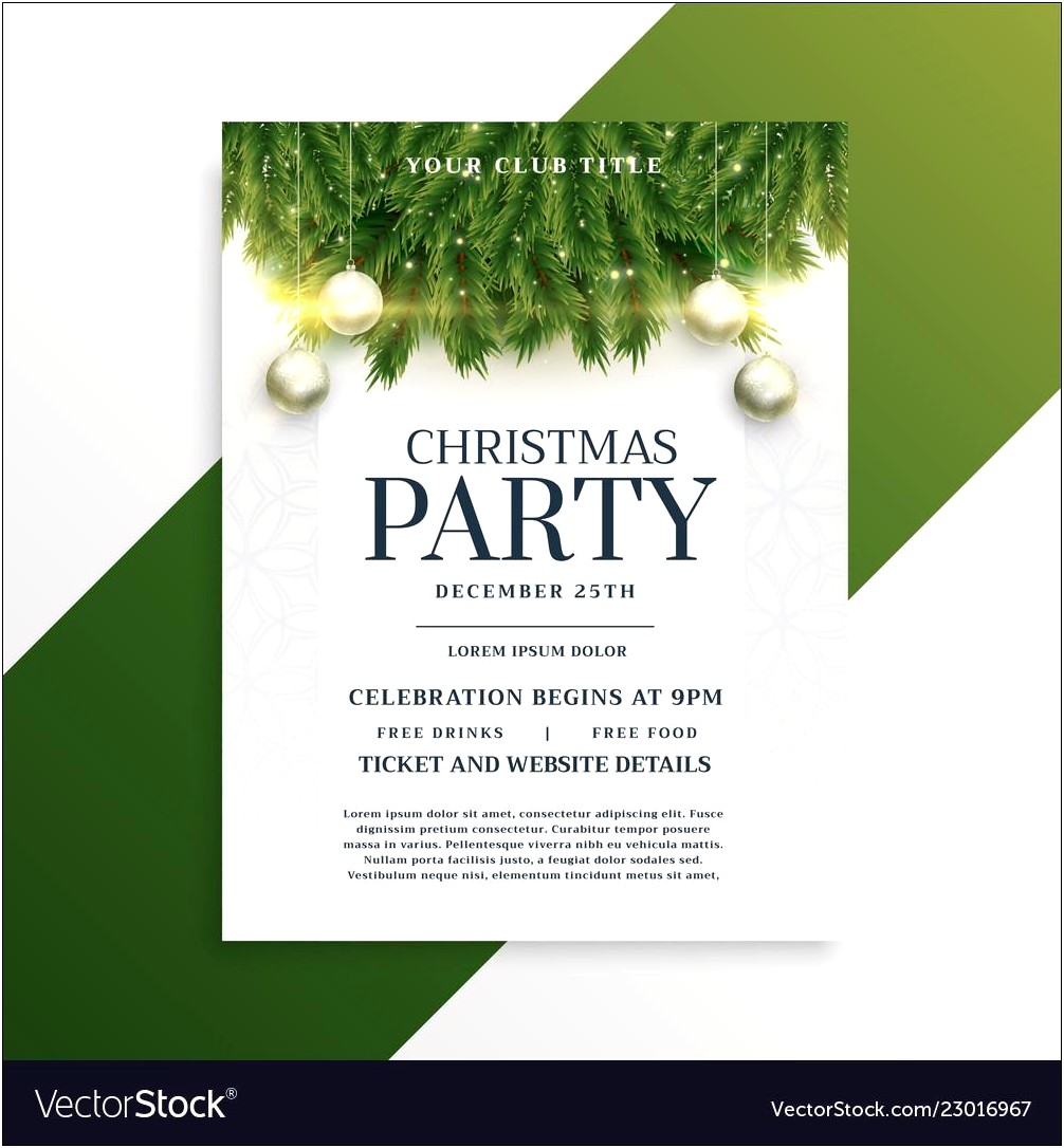 Free Holiday Party Flyer Template Download