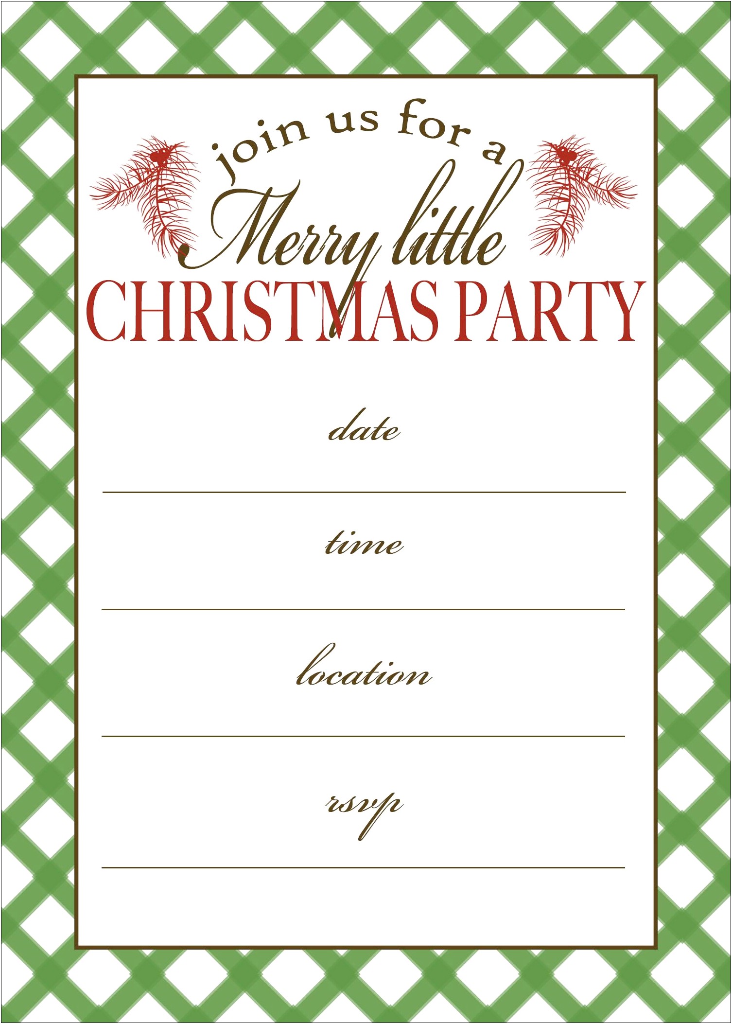 Free Holiday Party Invitation Templates Indesign