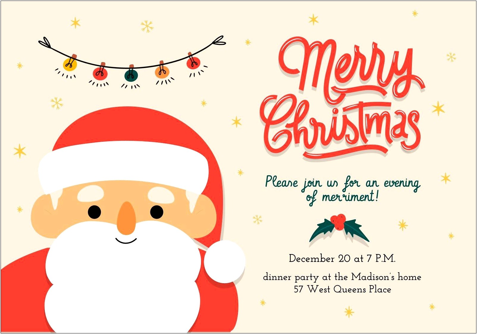 Free Holiday Party Invitation Templates Powerpoint