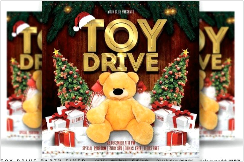 Free Holiday Toy Drive Flyer Template