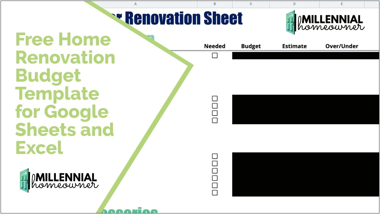 Free Home Improvement Budget Template Excel