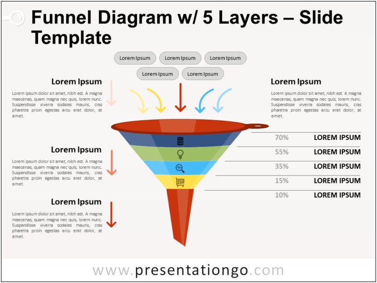 Free Horizontal Process Funnel Powerpoint Template