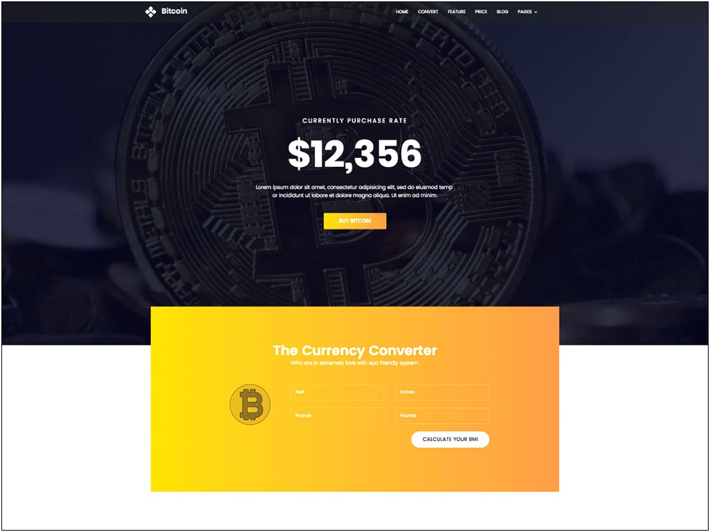 Free Html Css Bootstrap Templates For Trading Bitcoin