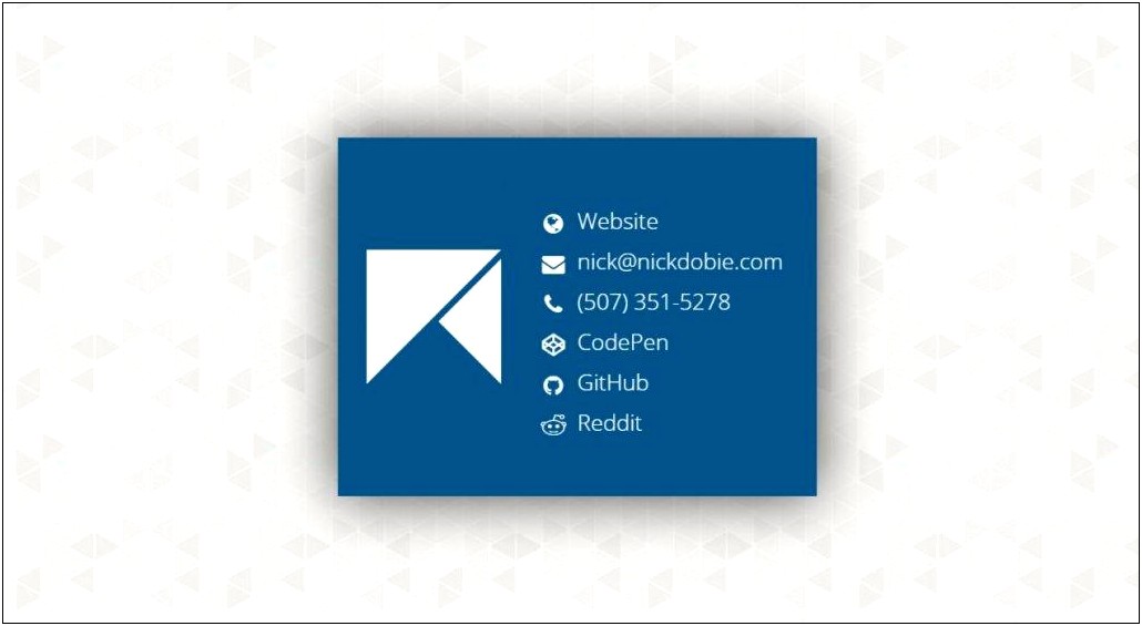 Free Html Css Business Card Template