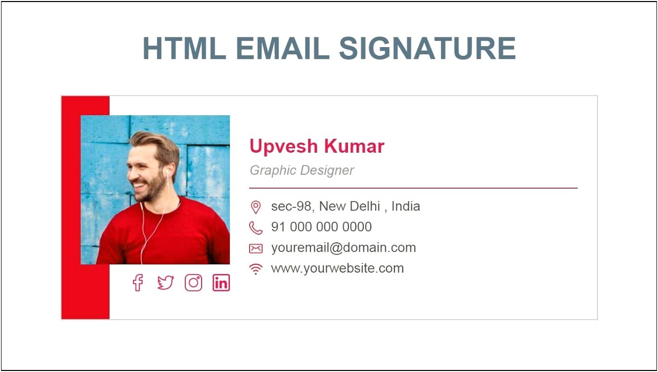 Free Html Email Signature Code Template