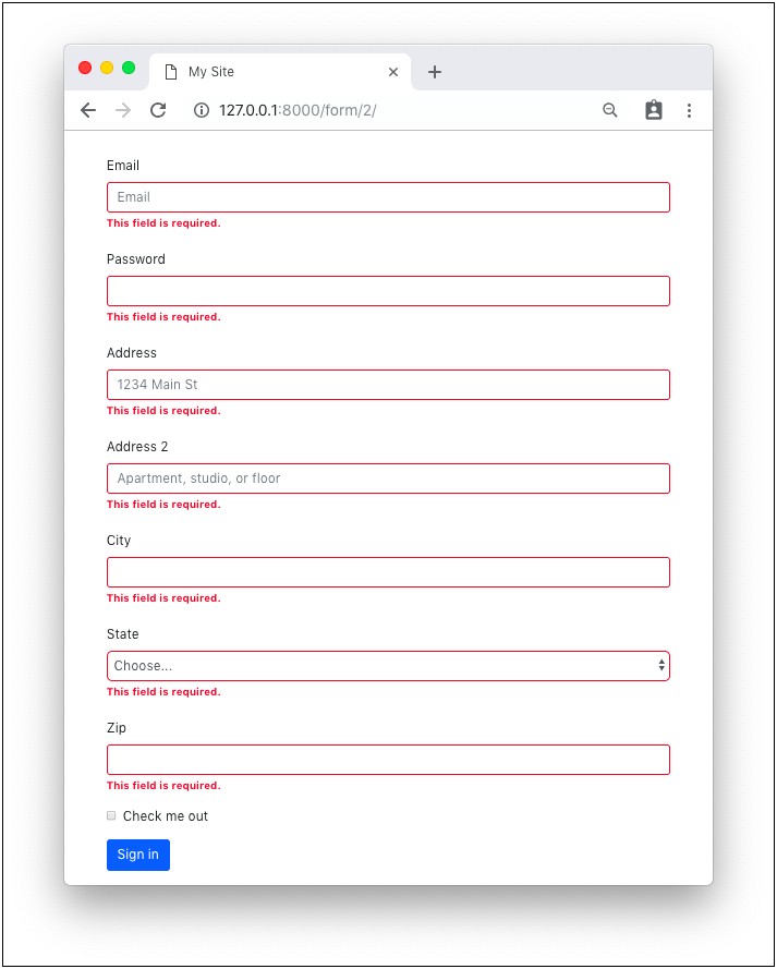 Free Html Form Templates With Validation