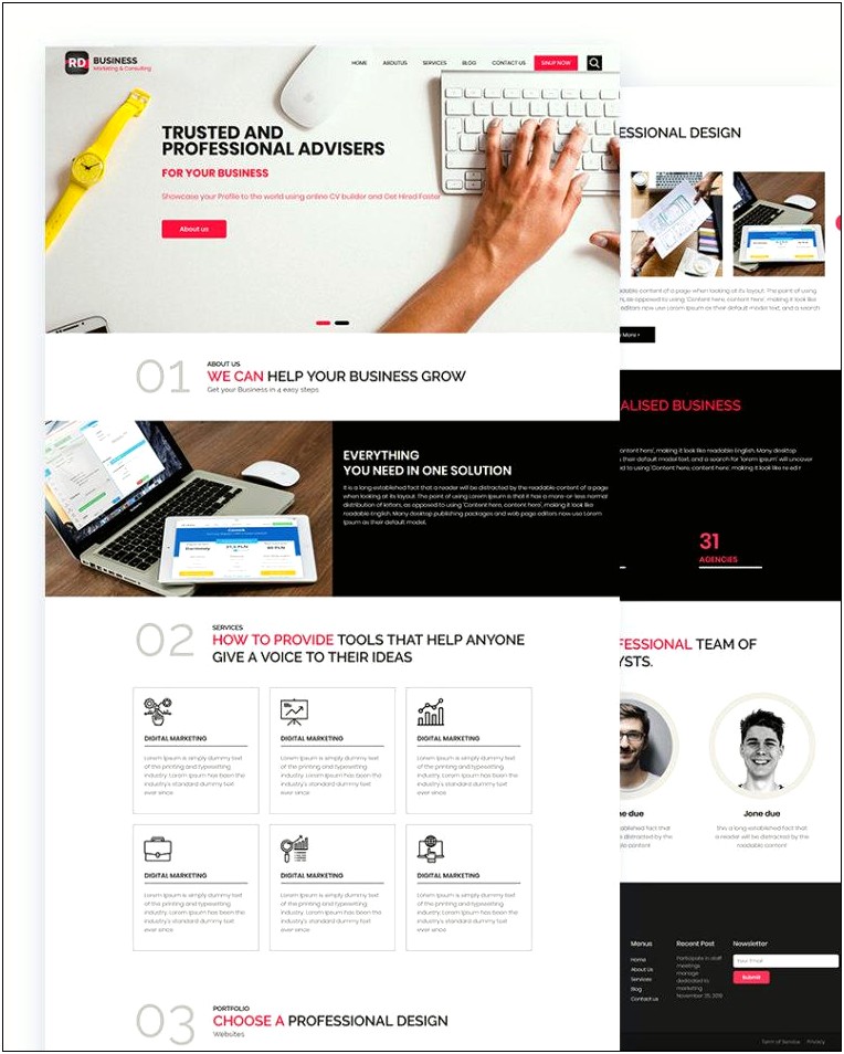 Free Html Responsive Template For Business